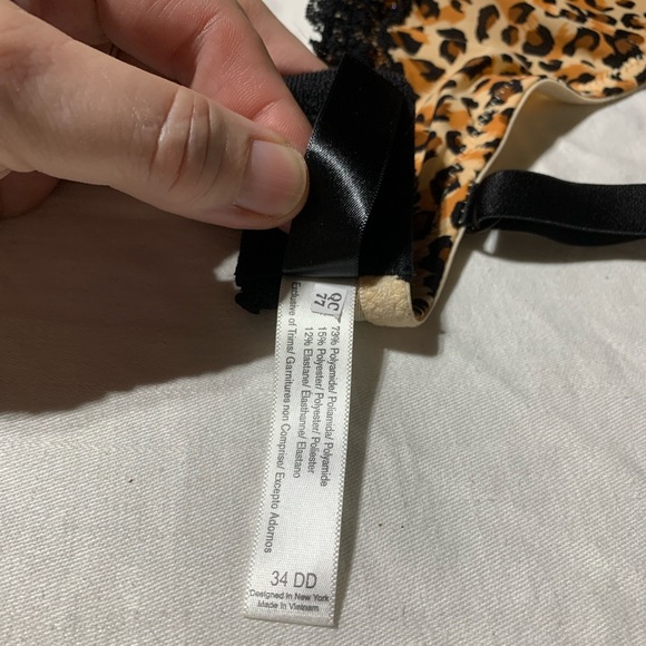 Adore Me 34DD Cheetah Print Underwire Bra, NWT, T-Shirt Lightly Filled Cups - Picture 5 of 9